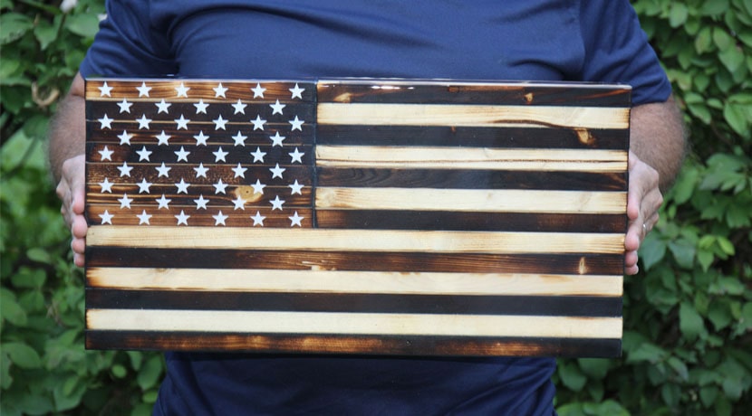 Epoxy Finish Rustic Epoxy Flag